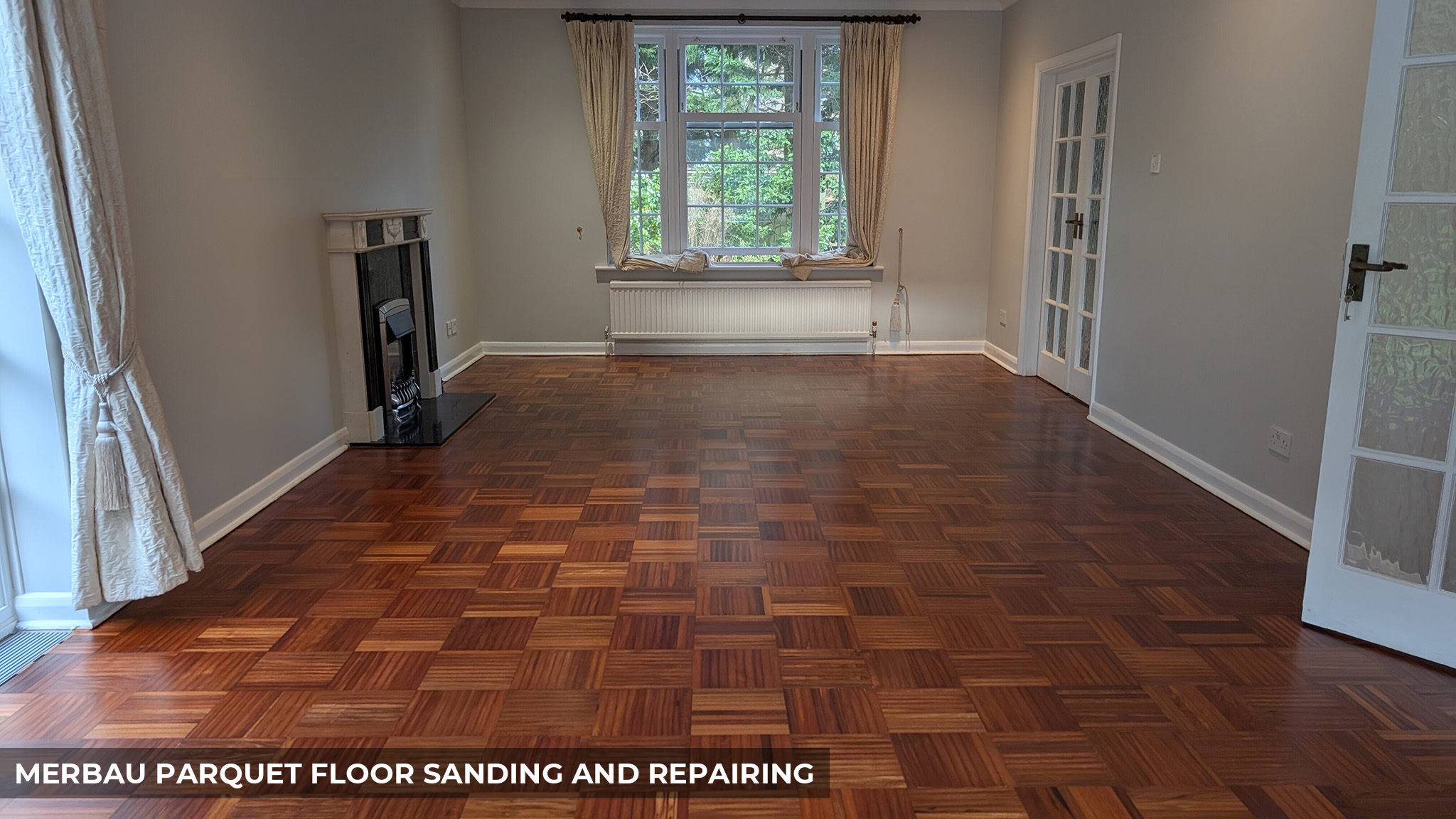 Merbau Parquet Flooring Restoration in Kingston
