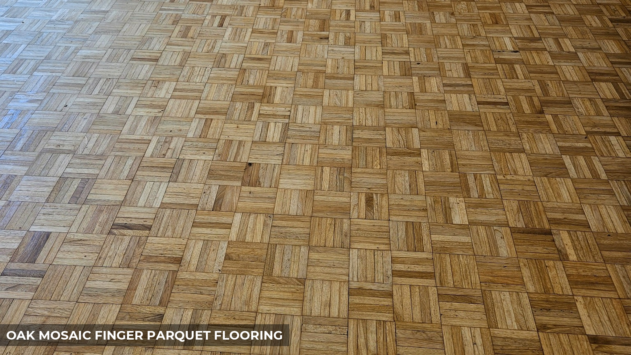 Oak Mosaic Fingers Parquet Flooring Restoration in Barnet